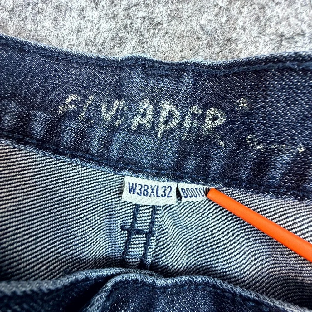 Fly‎ Paper Jeans Mens 38x32 Blue Y2K Streetwear Bootcut Leg Travel Relaxed Fit
